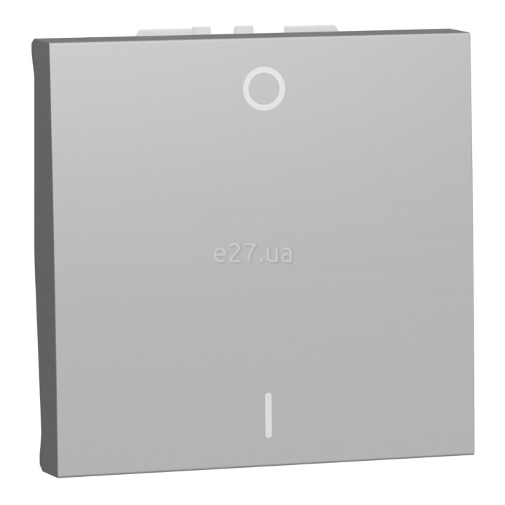 Вимикач 1-клавішний Schneider Electric NU326230 Unica New, алюміній, пластик, без підсвітки та індикації · Schneider Electric · schneider-electric-nu326230