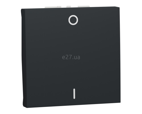 Вимикач 1-клавішний Schneider Electric NU326254 Unica New, антрацит, пластик, без підсвітки та індикації