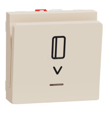 Вимикач картковий Schneider Electric NU328344 Unica New Studio, бежевий, пластик