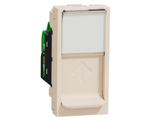 Розетка комп'ютерна Schneider Electric NU341044 Unica New Studio, бежевий, пластик
