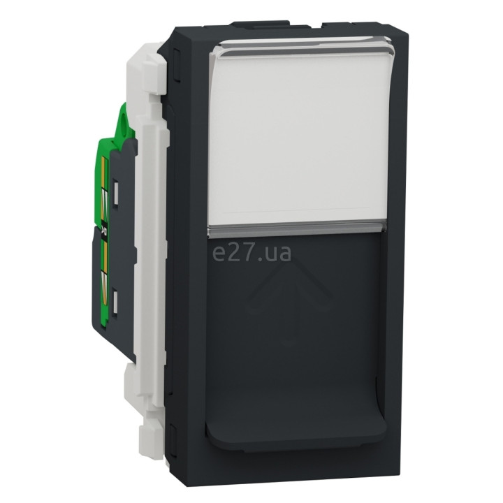 Розетка комп'ютерна Schneider Electric NU341054 Unica New, антрацит, пластик · Schneider Electric · schneider-electric-nu341054