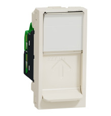 Розетка комп'ютерна Schneider Electric NU341444 Unica New Studio, бежевий, пластик