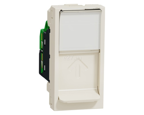 Розетка комп'ютерна Schneider Electric NU341444 Unica New Studio, бежевий, пластик