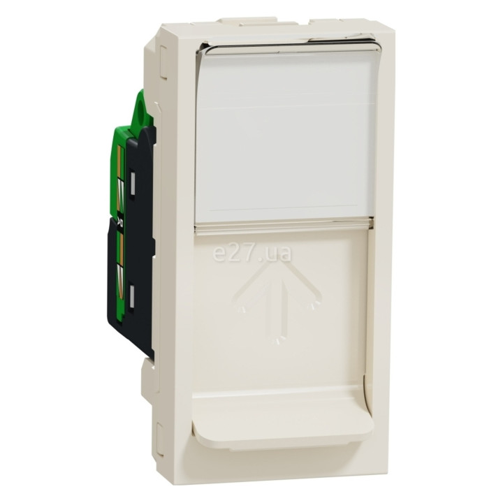 Розетка комп'ютерна Schneider Electric NU341444 Unica New Studio, бежевий, пластик · Schneider Electric · schneider-electric-nu341444
