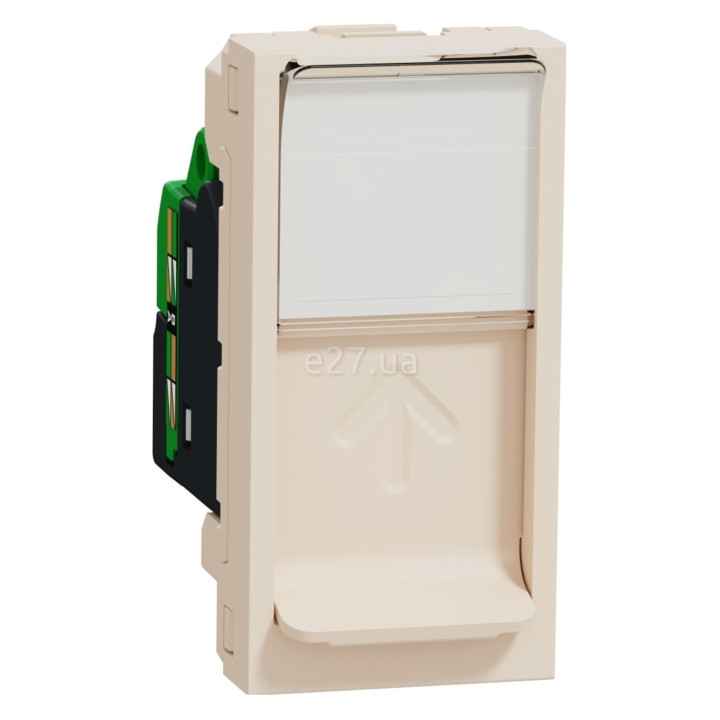 Розетка комп'ютерна Schneider Electric NU341644 Unica New Studio, бежевий, пластик · Schneider Electric · schneider-electric-nu341644