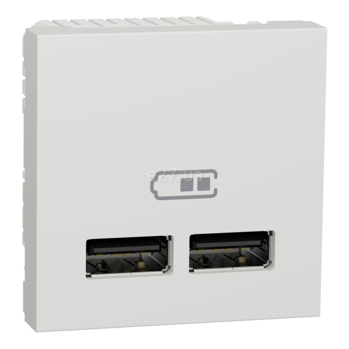 Розетка USB Schneider Electric NU341818 Unica New, білий, пластик · Schneider Electric · schneider-electric-nu341818