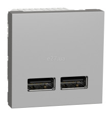 Розетка USB Schneider Electric NU341830 Unica New, алюміній, пластик