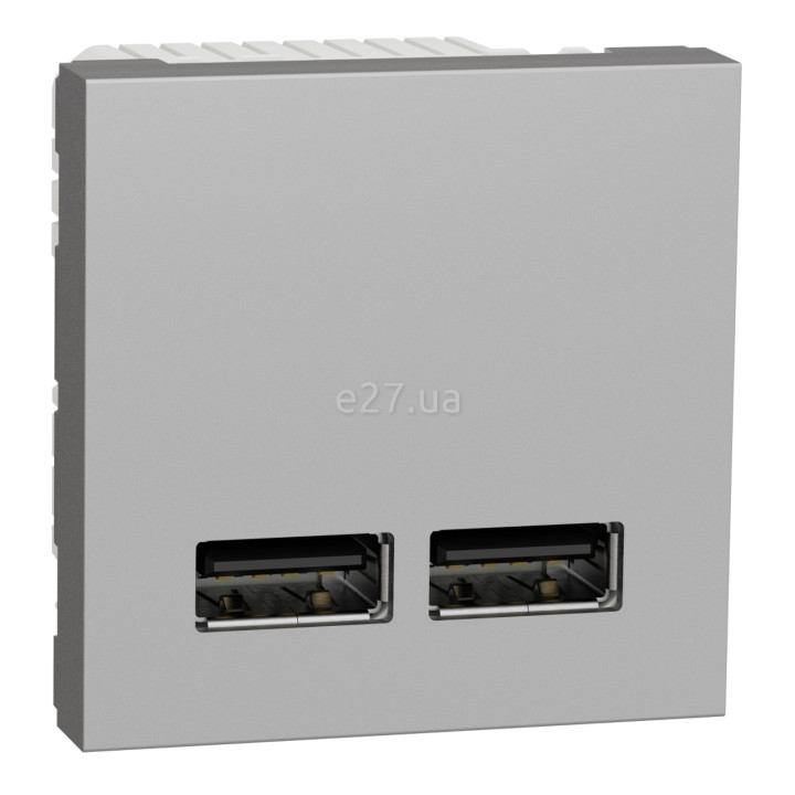 Розетка USB Schneider Electric NU341830 Unica New, алюміній, пластик · Schneider Electric · schneider-electric-nu341830
