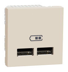 Розетка USB Schneider Electric NU341844 Unica New, бежевий, пластик
