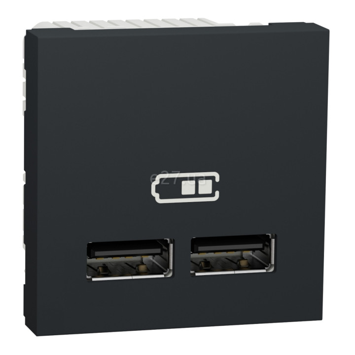Розетка USB Schneider Electric NU341854 Unica New, антрацит, пластик · Schneider Electric · schneider-electric-nu341854