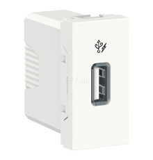 Розетка USB Schneider Electric NU342818 Unica New, білий, пластик