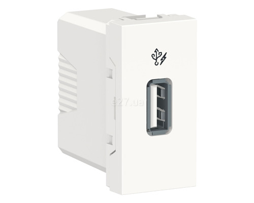 Розетка USB Schneider Electric NU342818 Unica New, білий, пластик