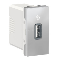 Розетка USB Schneider Electric NU342830 Unica New, алюміній, пластик