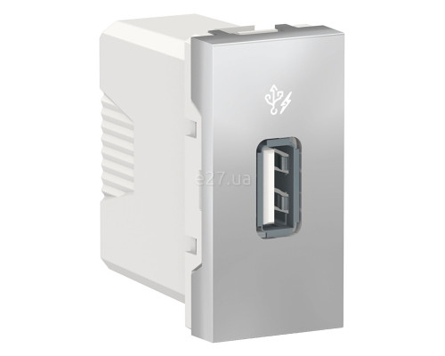Розетка USB Schneider Electric NU342830 Unica New, алюміній, пластик