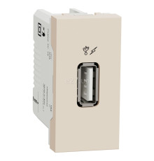 Розетка USB Schneider Electric NU342844 Unica New, бежевий, пластик
