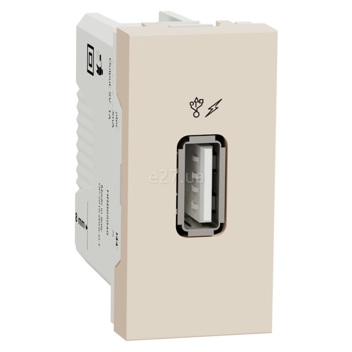 Розетка USB Schneider Electric NU342844 Unica New, бежевий, пластик · Schneider Electric · schneider-electric-nu342844