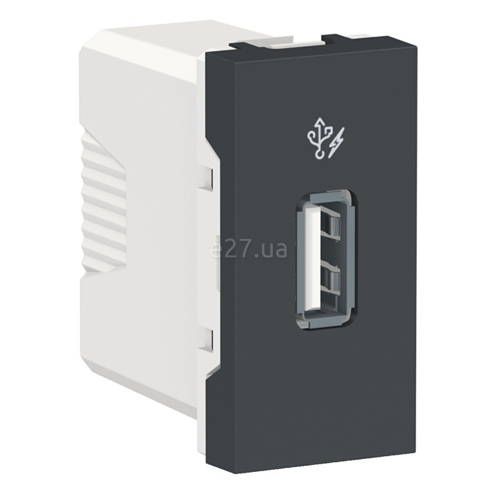 Розетка USB Schneider Electric NU342854 Unica New, антрацит, пластик · Schneider Electric · schneider-electric-nu342854