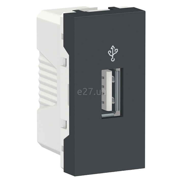 Розетка USB Schneider Electric NU342954 Unica New, антрацит, пластик · Schneider Electric · schneider-electric-nu342954