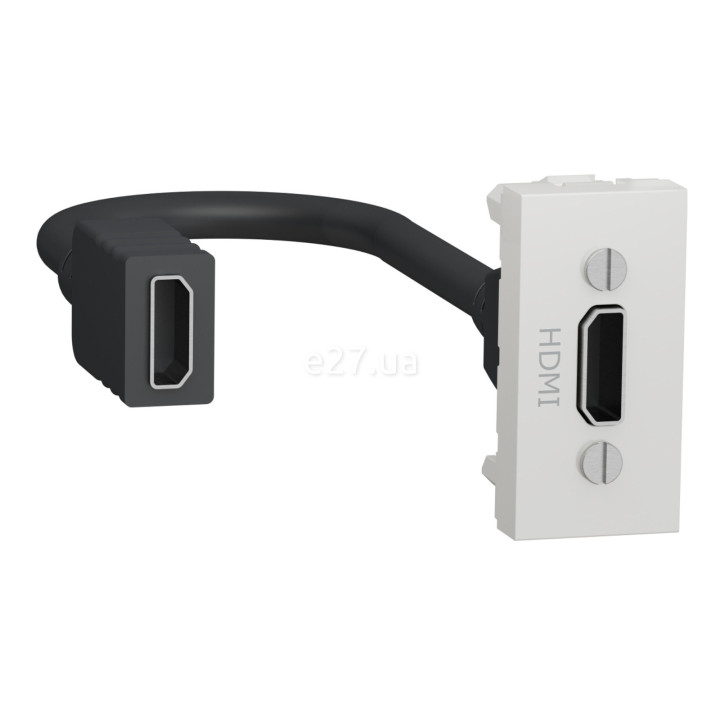 Розетка HDMI Schneider Electric NU343018 Unica New New Unica HDMI, білий, пластик · Schneider Electric · schneider-electric-nu343018