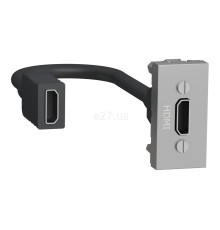 Розетка HDMI Schneider Electric NU343030 Unica New New Unica HDMI, алюміній, пластик