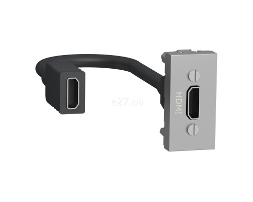 Розетка HDMI Schneider Electric NU343030 Unica New New Unica HDMI, алюміній, пластик