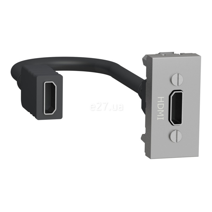 Розетка HDMI Schneider Electric NU343030 Unica New New Unica HDMI, алюміній, пластик · Schneider Electric · schneider-electric-nu343030