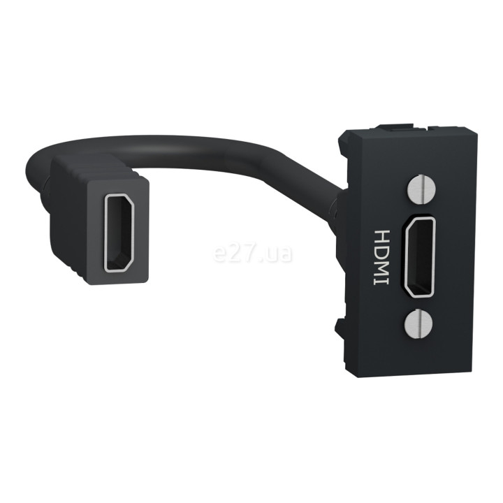 Розетка HDMI Schneider Electric NU343054 Unica New New Unica HDMI, антрацит, пластик · Schneider Electric · schneider-electric-nu343054