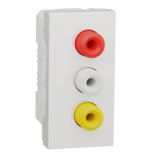 Розетка RCA Schneider Electric NU343118 Unica New New Unica RCA, білий, пластик