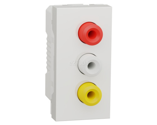 Розетка RCA Schneider Electric NU343118 Unica New New Unica RCA, білий, пластик