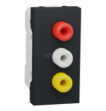Розетка RCA Schneider Electric NU343154 Unica New New Unica RCA, антрацит, пластик