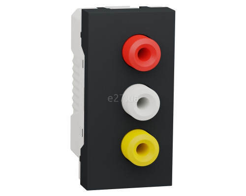 Розетка RCA Schneider Electric NU343154 Unica New New Unica RCA, антрацит, пластик