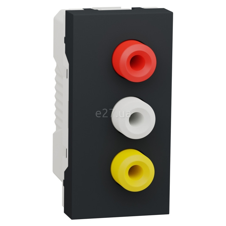 Розетка RCA Schneider Electric NU343154 Unica New New Unica RCA, антрацит, пластик · Schneider Electric · schneider-electric-nu343154