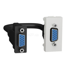 Розетка VGA Schneider Electric NU343218 Unica New New Unica VGA, білий, пластик
