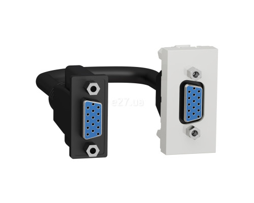 Розетка VGA Schneider Electric NU343218 Unica New New Unica VGA, білий, пластик
