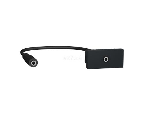 Розетка Jack 3,5 mm Schneider Electric NU343354 Unica New New Unica Mini Jack, антрацит, пластик
