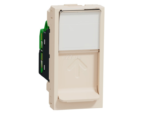 Розетка комп'ютерна Schneider Electric NU344844 Unica New Studio, бежевий, пластик