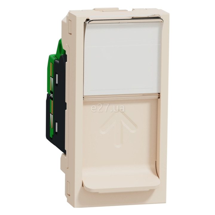 Розетка комп'ютерна Schneider Electric NU344844 Unica New Studio, бежевий, пластик · Schneider Electric · schneider-electric-nu344844