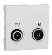 Розетка TV одиночна Schneider Electric NU345118 Unica New, білий, пластик