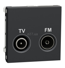 Розетка TV одиночна Schneider Electric NU345154 Unica New, антрацит, пластик