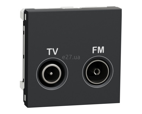 Розетка TV одиночна Schneider Electric NU345154 Unica New, антрацит, пластик