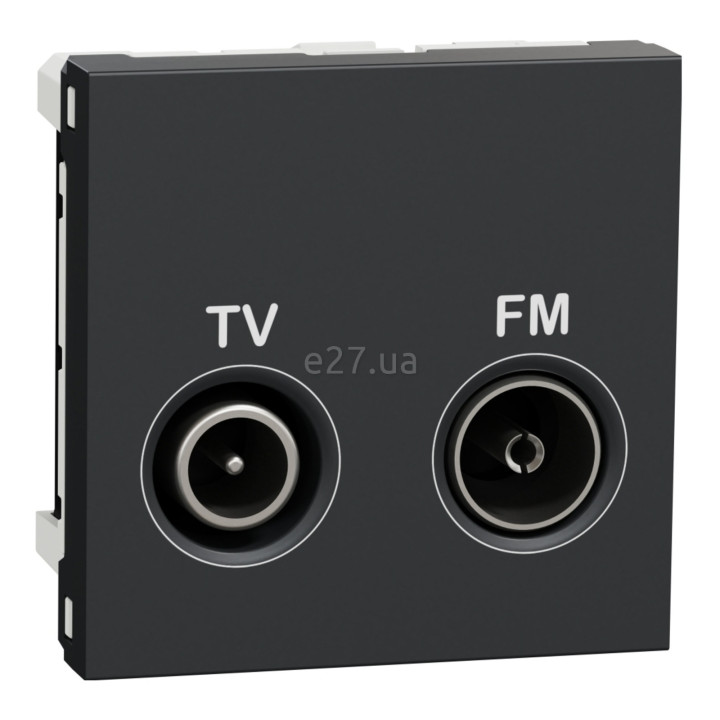 Розетка TV одиночна Schneider Electric NU345154 Unica New, антрацит, пластик · Schneider Electric · schneider-electric-nu345154