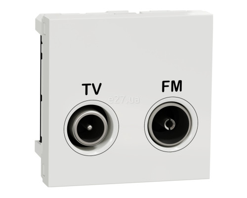 Розетка TV прохідна Schneider Electric NU345218 Unica New, білий, пластик