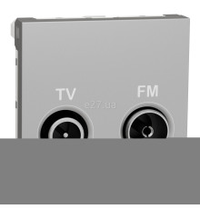 Розетка TV прохідна Schneider Electric NU345230 Unica New, алюміній, пластик