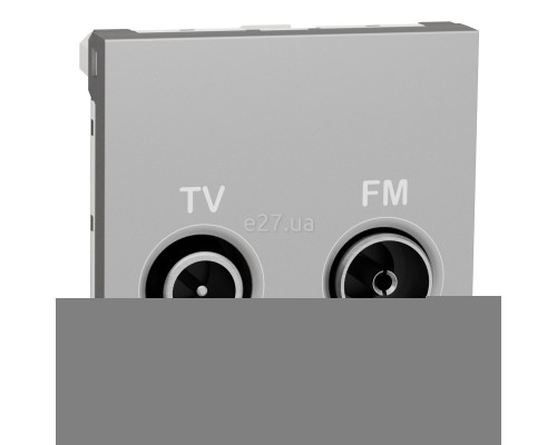 Розетка TV прохідна Schneider Electric NU345230 Unica New, алюміній, пластик