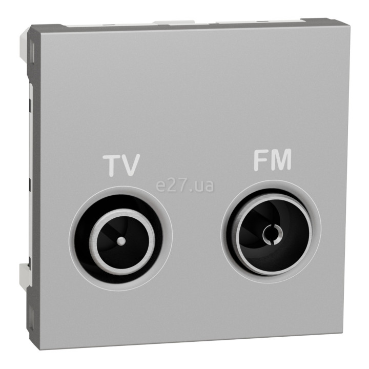 Розетка TV прохідна Schneider Electric NU345230 Unica New, алюміній, пластик · Schneider Electric · schneider-electric-nu345230