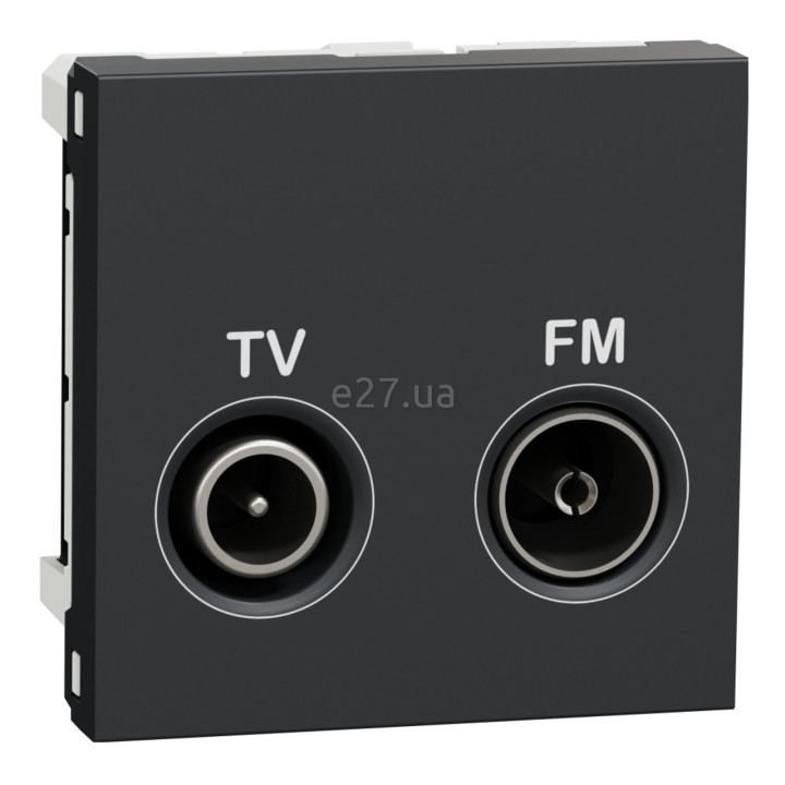 Розетка TV прохідна Schneider Electric NU345254 Unica New, антрацит, пластик · Schneider Electric · schneider-electric-nu345254