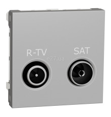 Розетка TV одиночна Schneider Electric NU345430 Unica New, алюміній, пластик