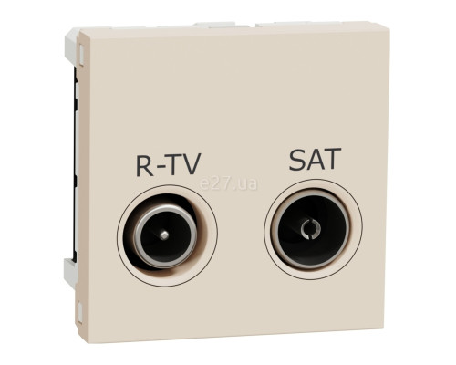 Розетка TV одиночна Schneider Electric NU345444 Unica New Studio, бежевий, пластик