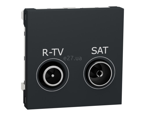 Розетка TV одиночна Schneider Electric NU345454 Unica New, антрацит, пластик