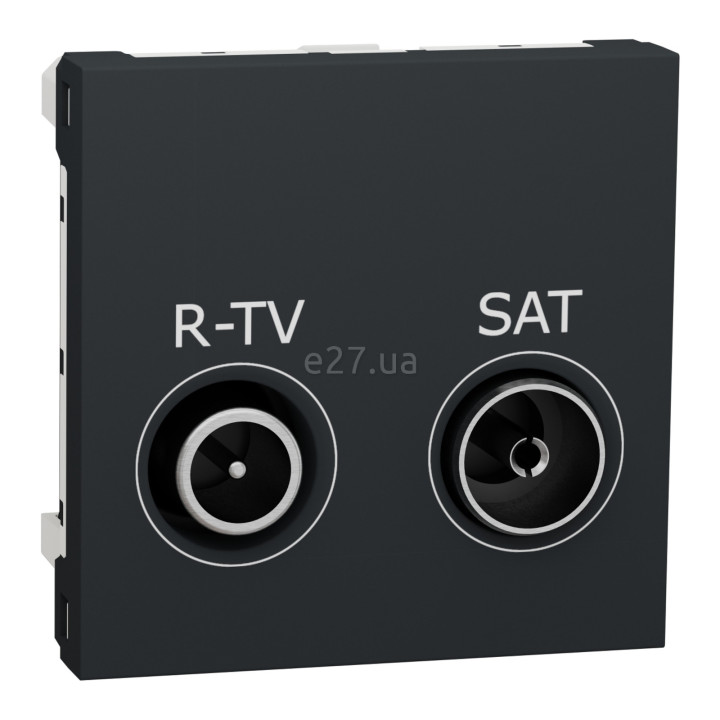 Розетка TV кінцева Schneider Electric NU345554 Unica New, антрацит, пластик · Schneider Electric · schneider-electric-nu345554